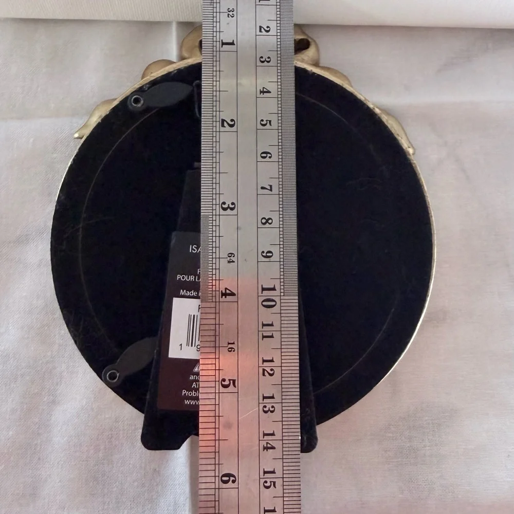 Elegant Gold  Frame bow on top round for 4”x4” photo